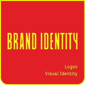 Brand Identity home page portfolio menu tile in yellow.